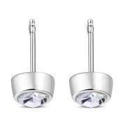 Cubic Zirconia Silver Stud Earrings, e426st